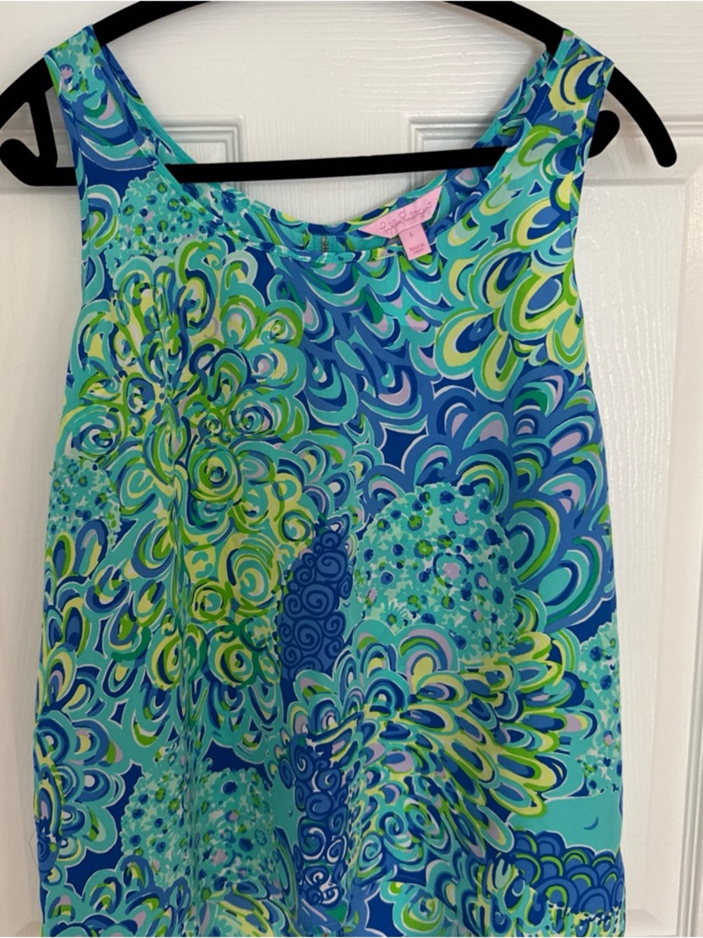 Lilly Pulitzer Sleeveless Swing Tank in Blue, Teal, Lime